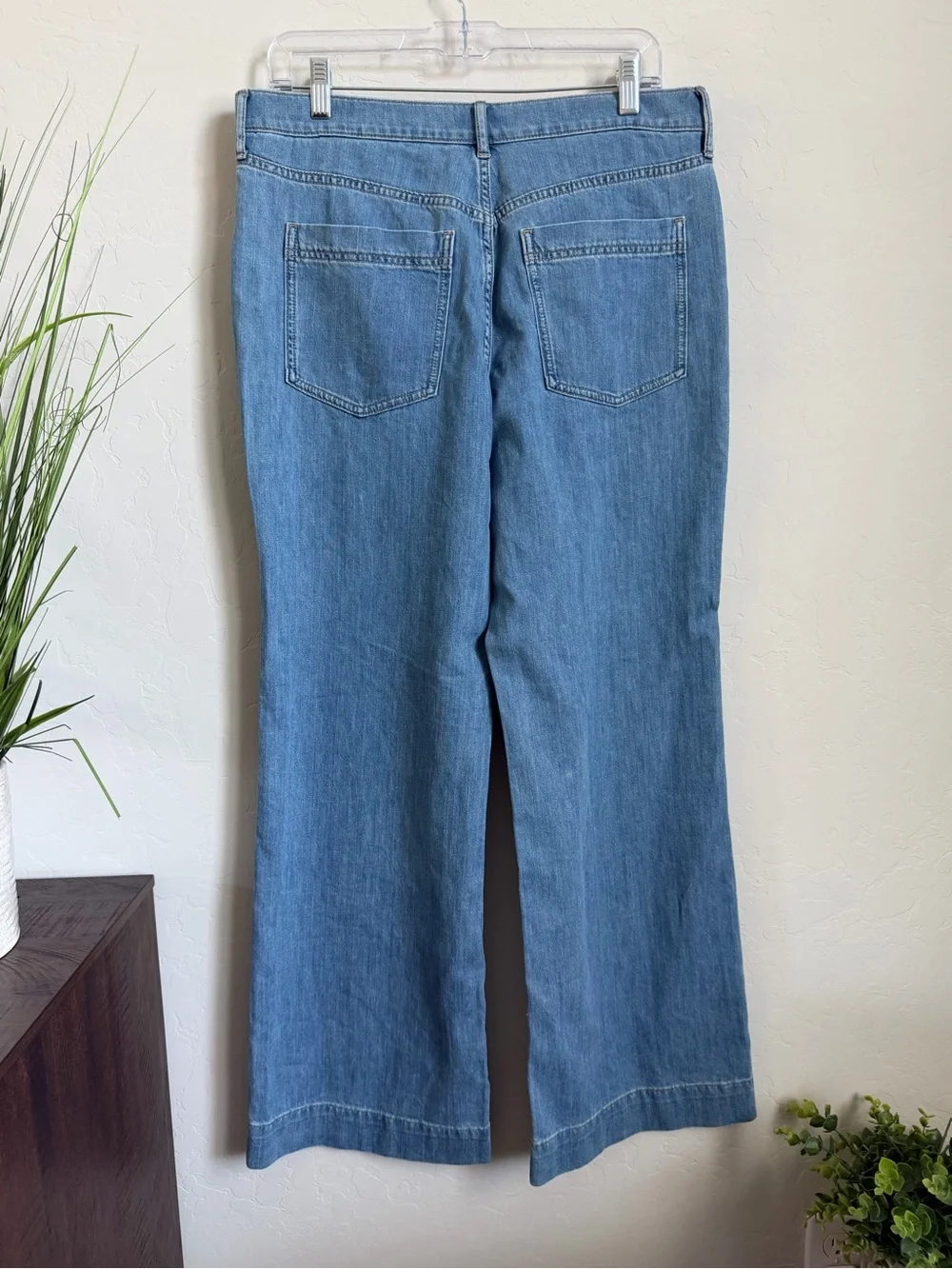 J.Crew Factory NWT Wide Leg Trouser Jeans Size 29 Light Wash Denim